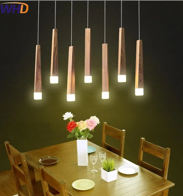 Светодиодный подвесной светильник IWHD с одной головкой современный деревянный