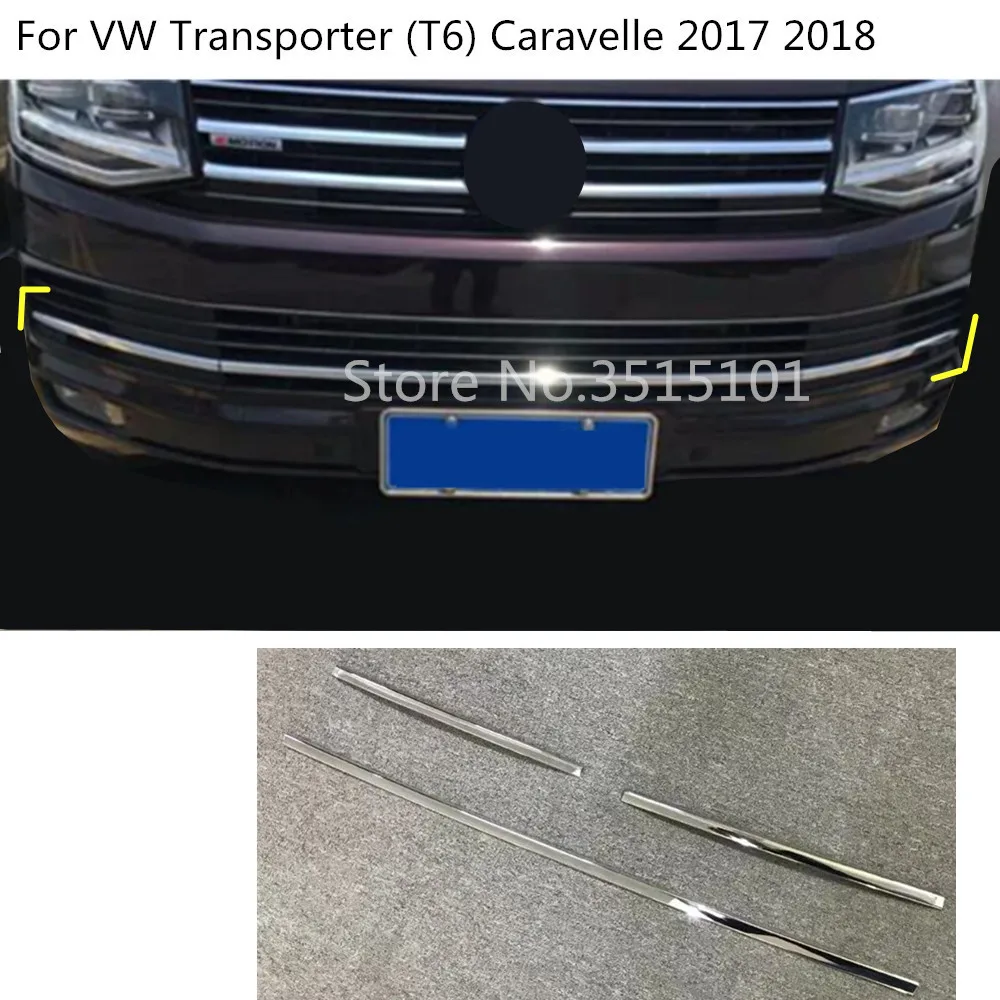 

Car Body Bumper Engine Trim Front Racing Grid Grill Grille Frame Molding 3pcs For VW Transporter (T6) Caravelle 2017 2018 2019