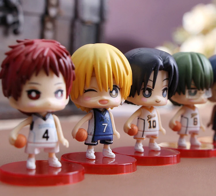Аниме Kuroko Tetsuya Баскетбол No Basuke Kagami Taiga Midorima Shintaro Aomine Daiki милая фигурка 9 шт.|cute