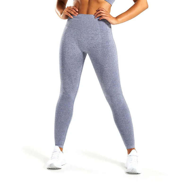 Selena Fanny Gym Vital Бесшовные Леггинсы спортивные женские фитнес с пуш-ап высокой талией леггинсы для бега колготки размера плюс штаны для йоги - Цвет: Grey