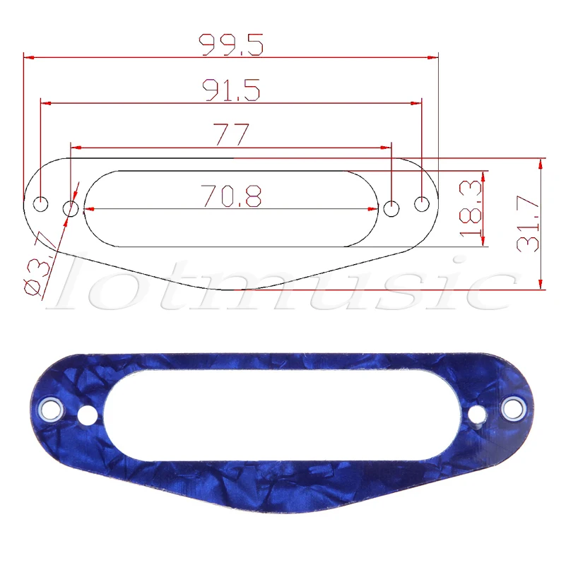 2 шт. Монтажное кольцо для гитары|pearl celluloid|single coil pickuppickup mounting ring |