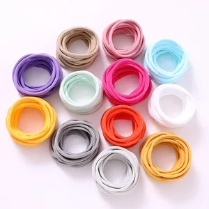 Повязка на голову, 10 шт.лот, мягкая, плотная, прочная, нейлоновая, для самодельных аксессуаров для волос