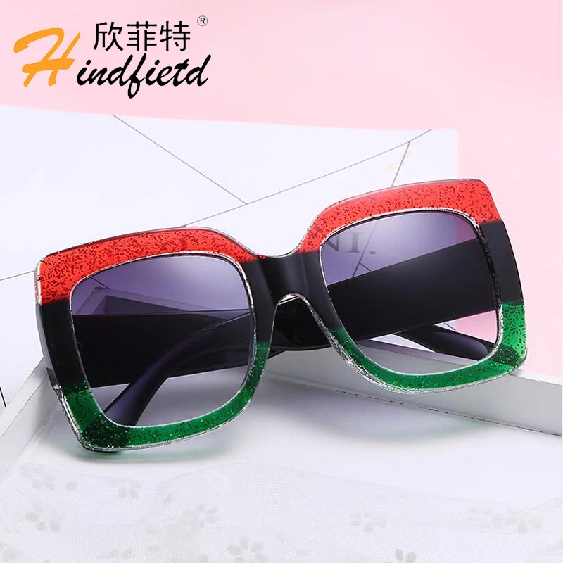 

New Oversized Square Sunglasses Women Luxury Brand Designer Red Green Sun Glasses Female Vintage Shades Eyewear oculos feminino