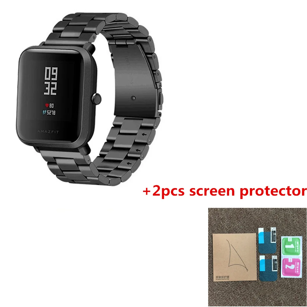 Ремешок на запястье из нержавеющей стали для Xiaomi huami Amazfit Watch Youth Bip BIT
