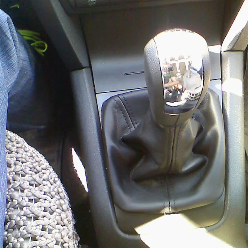Фото Воротники переключения передач, кожаные, для Skoda Octavia 2 A5 MK2 ручка переключения рулевого механизма автомобиля 2004 2005 2006 2007 2008 2009 2010 №1
