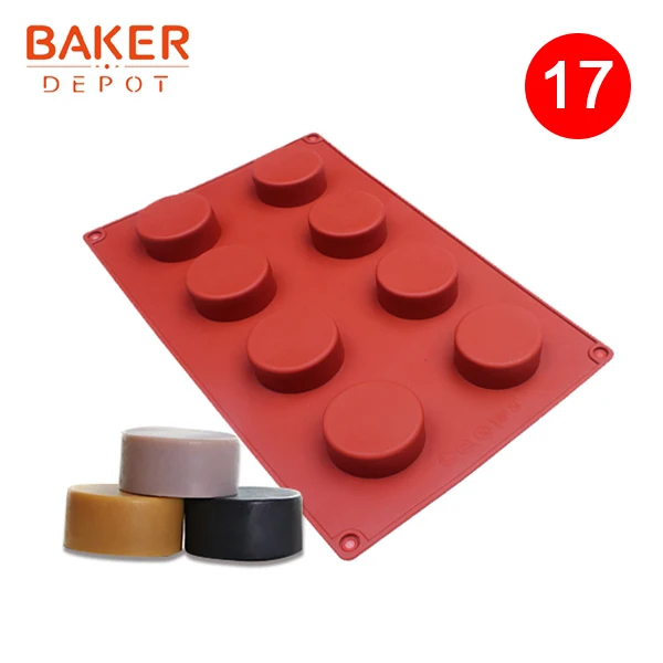 CDY-107 BAKER DEPOT, силиконовая форма для выпечки торта, торта, выпечки, Круглый Желе, пудинг, форма для мыла, форма для льда, инструмент для украшения торта, диск, форма для хлеба, печенья - Цвет: CDY-107