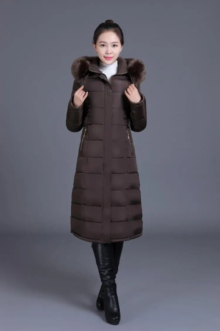 YAGENZ6XL зимние парки пальто с капюшоном женская одежда элегантное тонкое плотное хлопковое длинное пальто теплая куртка женская