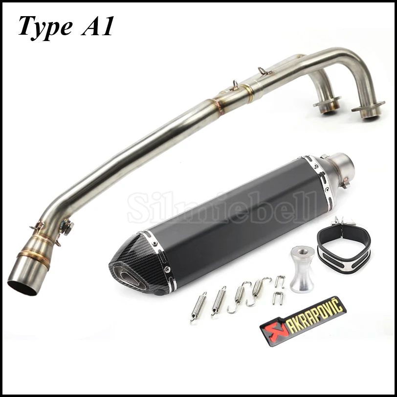 Type A1 T max T-MAX выхлопная труба мотоцикла полная система для Yamaha TMAX 530 Tmax 500 escape akrapovic выхлопная труба DB killer tmax530 tmax500 - Цвет: Type A1