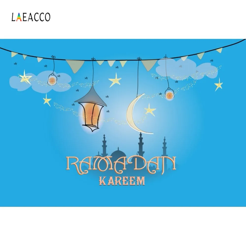 Laeacco фото Фоны мусульманский Рамадан Карим Moon Star церкви мультфильм партии