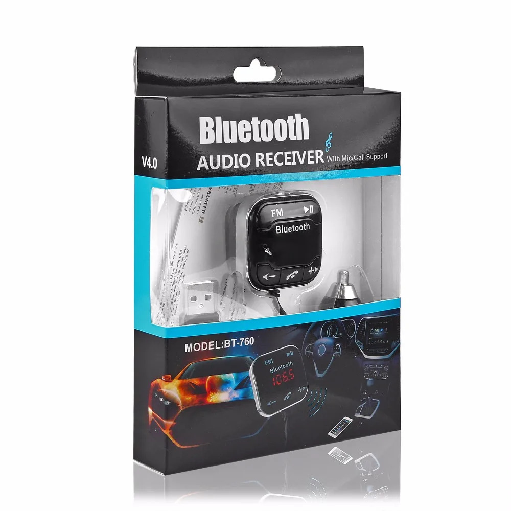 Автомобильный FM передатчик Комплект беспроводной Bluetooth громкой связи USB LCD SD