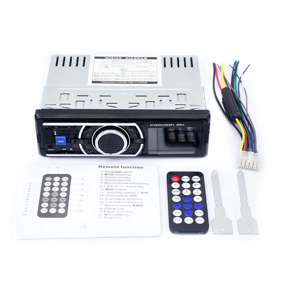 Автомобильная аудиосистема 12 В стерео FM SD mp3 плеер AUX USB In Dash 1 DIN автомобильная