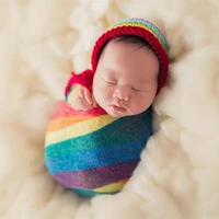 rainbow wrap newborn photography propsmulti color wrap photography propsnewborn stretch blanket backdrop props40150 cm