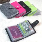 Модный шерстяной войлочный функциональный чехол для карт 24 бит, держатель для визиток, мужская и женская сумка для кредитных карт, кошелек для паспорта и карт