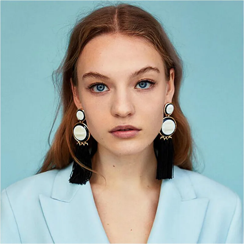 Богемная личность многоцветный кисточкой серьги темперамент 12 5 см длинные для