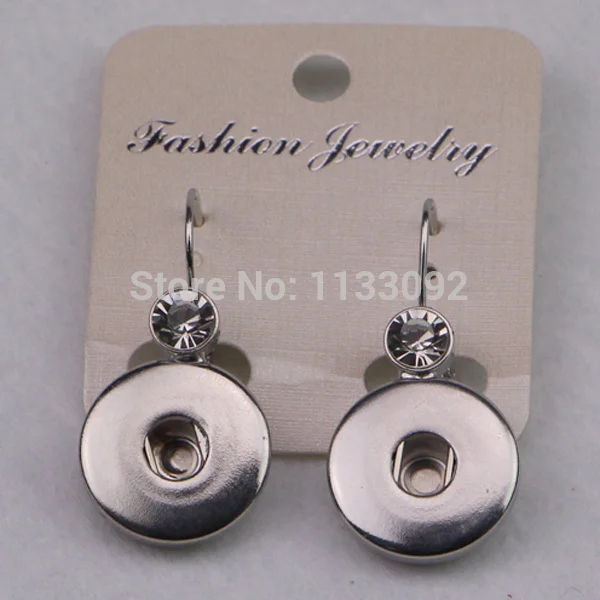 min order is $15 hot selling women new snap button charm earring diy rhinestone earrings free shipping | Украшения и аксессуары