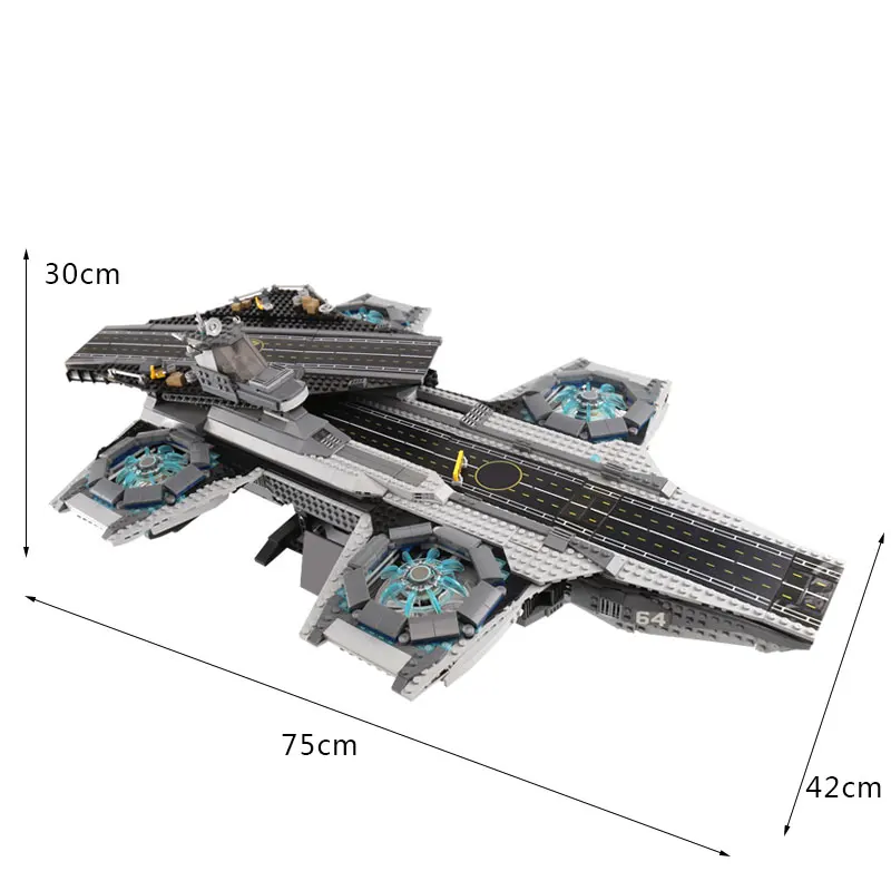 07043 Супер Герои щит Helicarrier модель совместима с 76042 строительными блоками кирпичи игрушки рождественские подарки для мальчиков