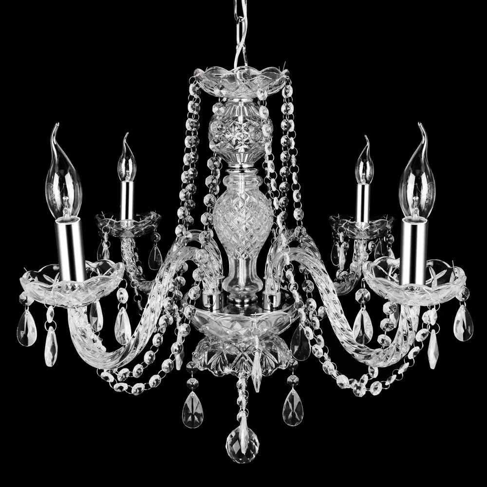 Отправка из США! Элегантная хрустальная люстра современные светильники 4 лампы