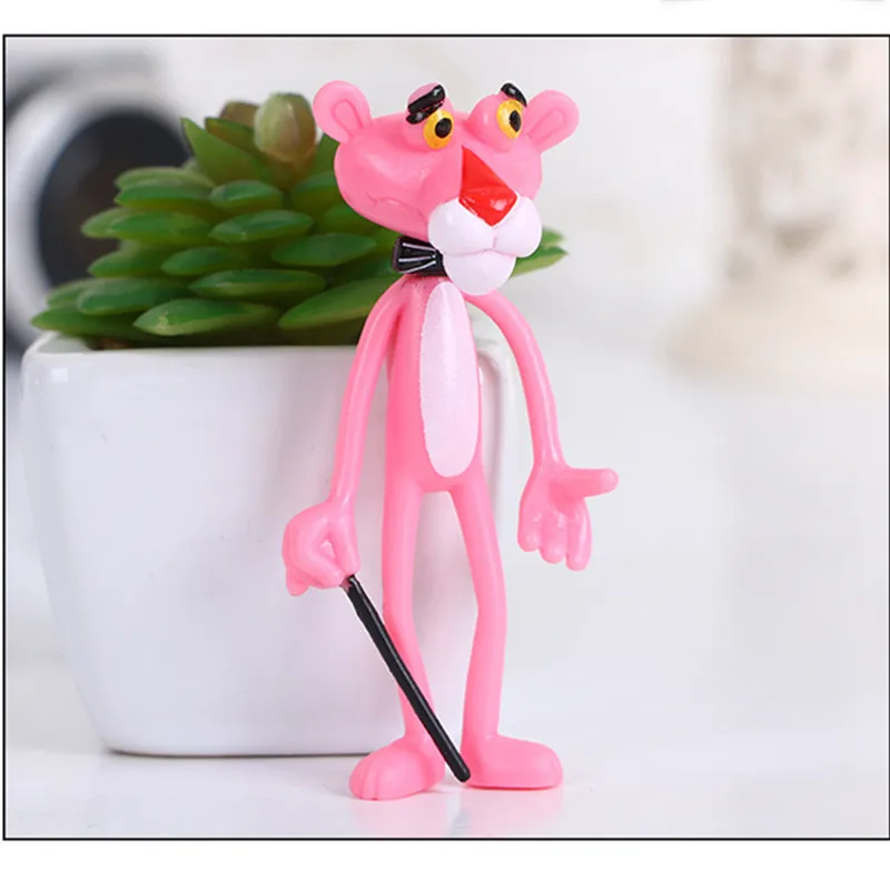 4 шт./компл. Милая экшн-фигурка розовой Пантеры игрушки милая мультяшная