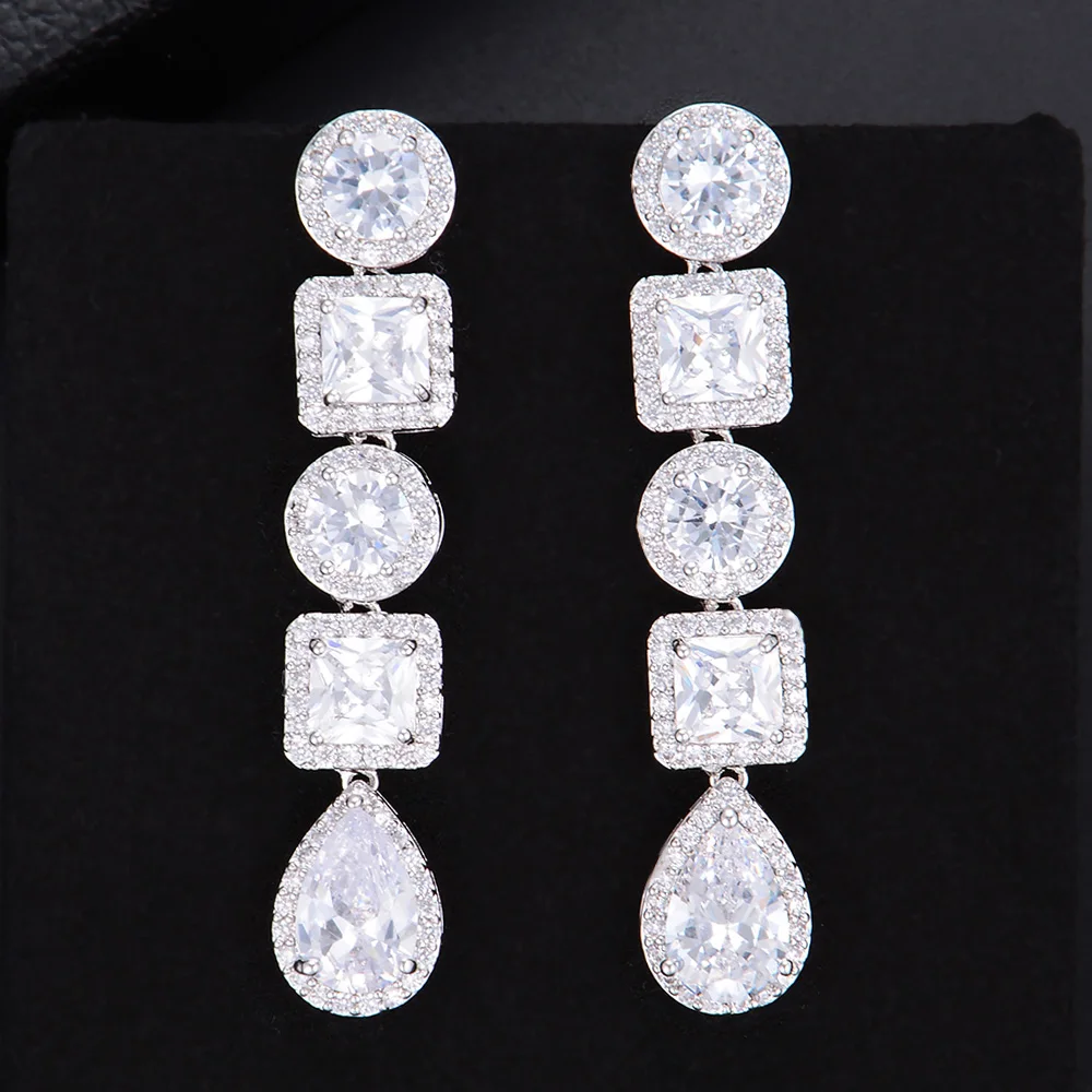 Трендовые Геометрическая круглая Серьги высокого качества с квадратными