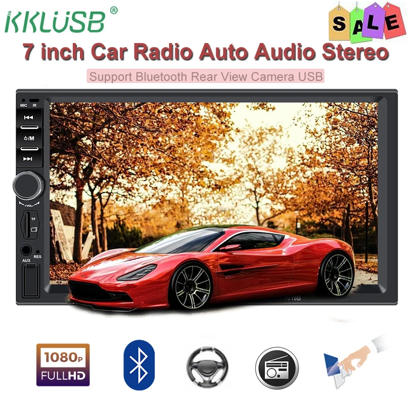 Автомагнитола 2Din Авторадио Bluetooth USB/TF/FM/SD камера автомагнитолы MP5 плеер HD