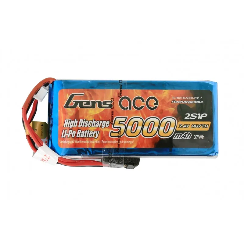 Аккумулятор Gens ace Lipo 2S RX/TX 5000 мАч 7 4 В аккумуляторная батарея Futaba Plug высокое