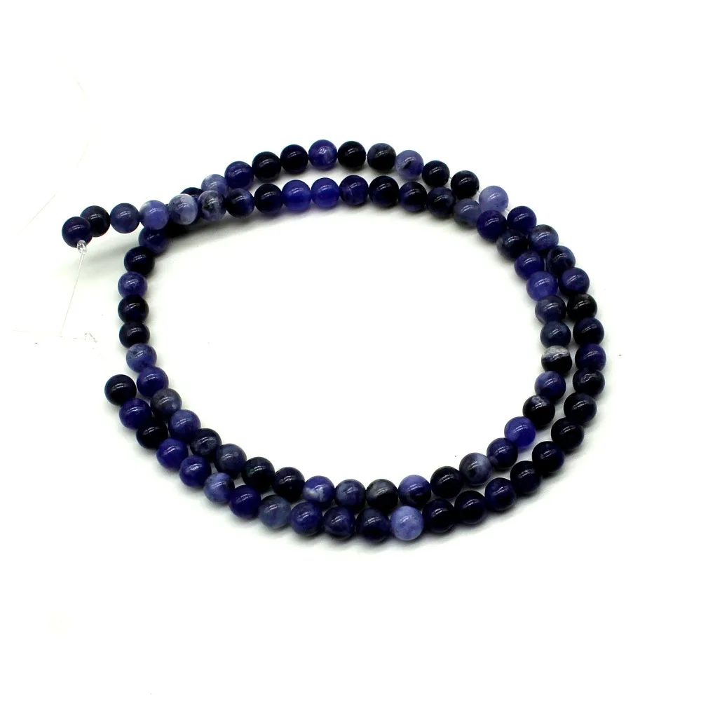 

Wholesale Dull Polish Sodalite Blue Natural Stone Round Beads For Jewelry Making DIY Bracelet Necklace Material 4/6/8/10 mm