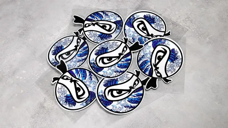 ReflectiveThe волна канагава ниндзя Стикеры JDM маньяк японский мотоцикл Виниловая