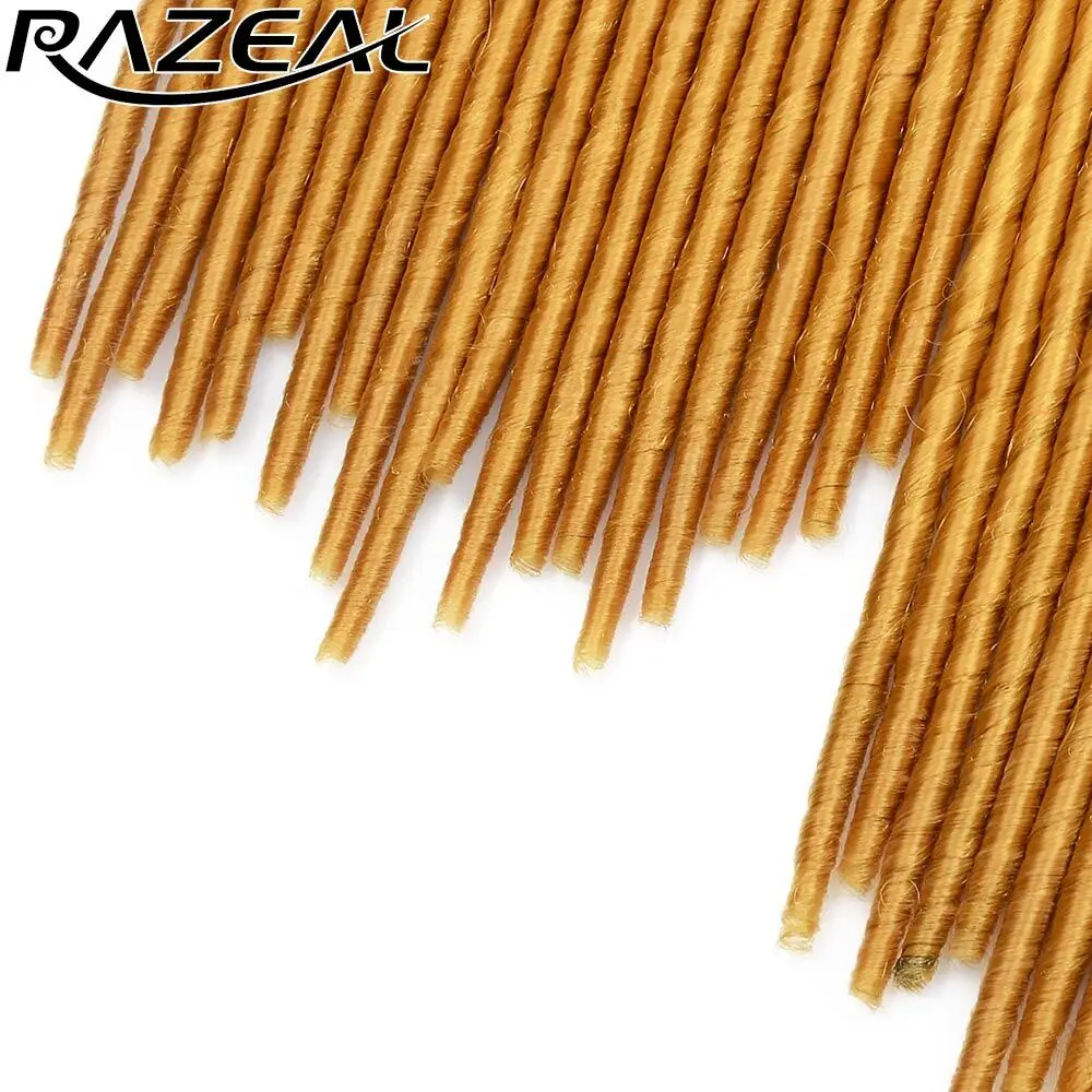 

Razeal 20'' 20strands/pack 3PCS faux locs crochet hair braid ombre synthetic hair braiding extensions