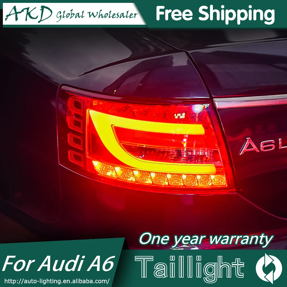 АКД стайлинга автомобилей для AUDI A6 светодиодная сигнальная лампа задний фонарь Светодиодные задние фары DRL+ стоп-сигнал багажник автомобильные аксессуары