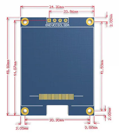 1,5 дюймовый 4P Белый OLED экран модуль SSD1327 Привод IC 128*128 IIC интерфейс для arduino