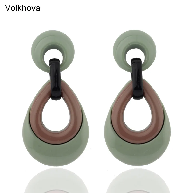 Модный бренд корейский дизайн серьги из полимеров для женщин милые 7 цветов