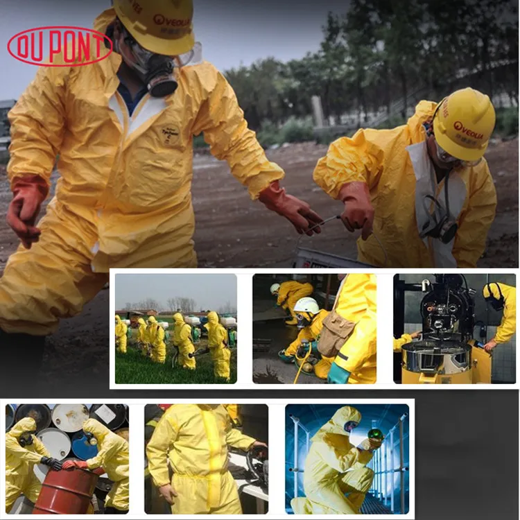 DuPont C Type 3 High Concentration Chemical Protective Clothing Strong Acid Alkali Pesticide Paint Toxic Dust Safety Work Suit