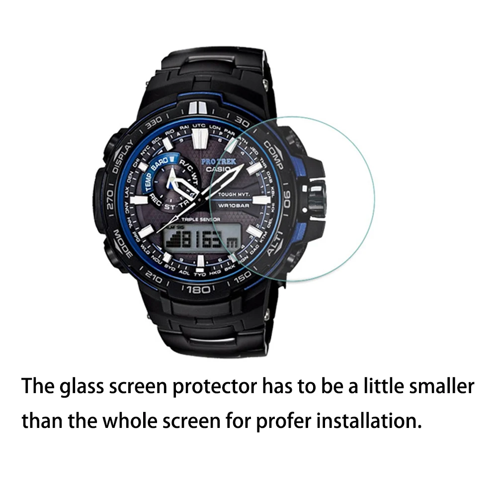 Закаленное защитное стекло для смарт часов Casio G Shock GA100 GA110 PRW6000 PRW6100 0 3 мм 2.5D|premium