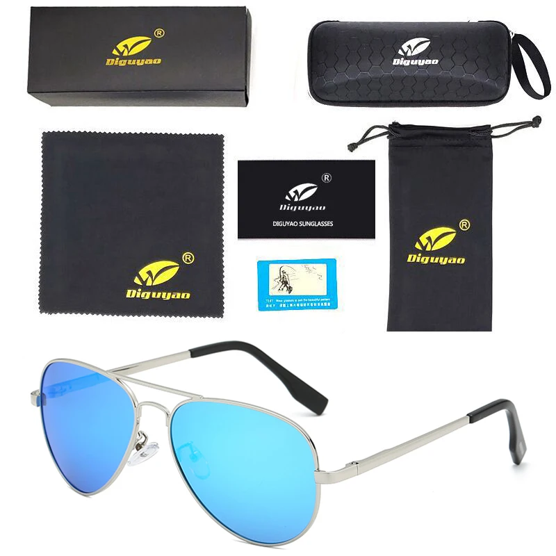 Silver---Blue Новое поступление oculos de sol feminino женские солнцезащитные очки высокого качества черные поляризованные мужские очки для вождения gafas de sol hombre - Цвет линз: Silver---Blue