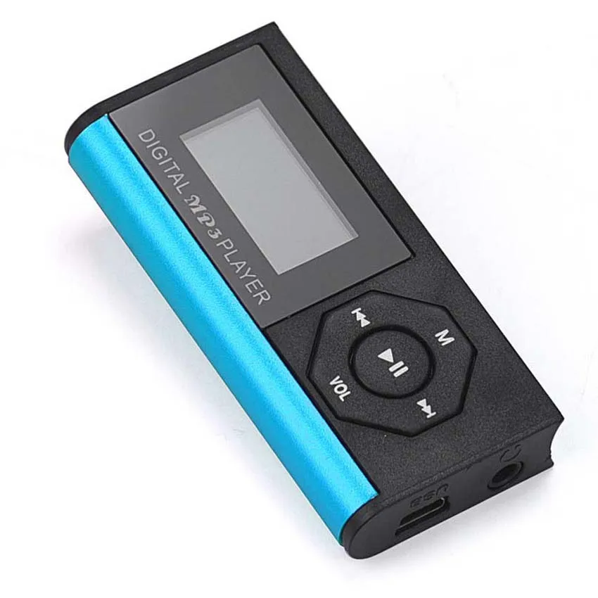 Мини-клип MP3 Media Player ЖК-дисплей Экран MP3 музыкальный плеер Портативный Поддержка 32 ГБ Micro SD TF светодиодный фонарик стерео 3,5 мм MP3 плеер