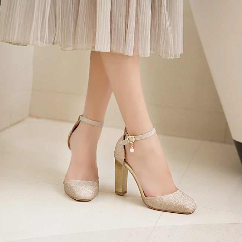 Женские босоножки на очень высоком каблуке туфли лодочки большого размера 31 45