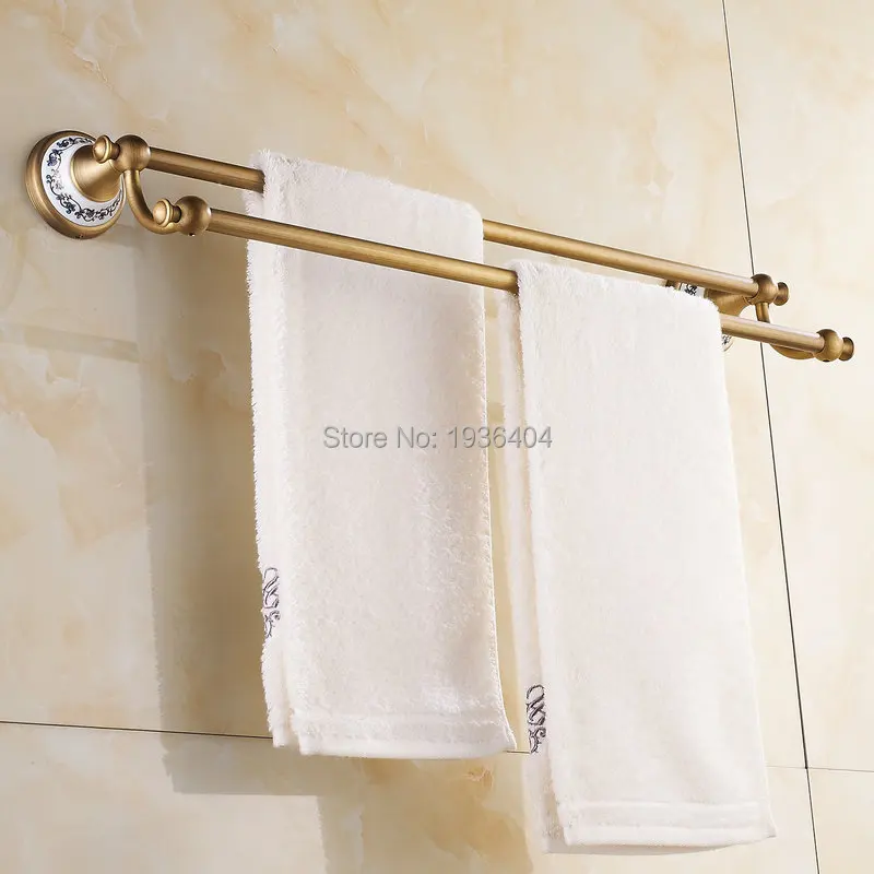 Оптом и в розницу античные бронзовые полотенца 60 см с фарфоровой одиночной
