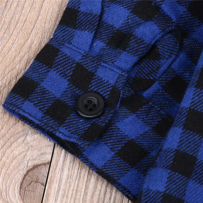 Kids Baby Boy Clothes Set Newborn Gentleman Outfit 2pcs Toddler Long Sleeve Plaid Bodysuit+Jeans Infant Formal Wedding Suits