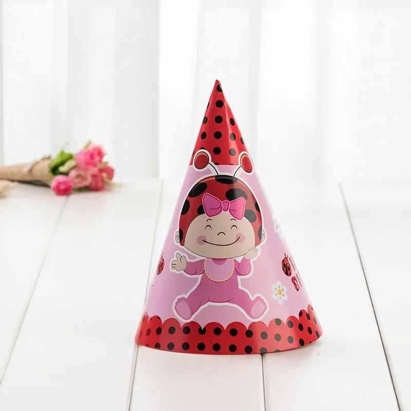 36 шт./компл. божья коровка детская одноразовая посуда голубые тарелки чашек