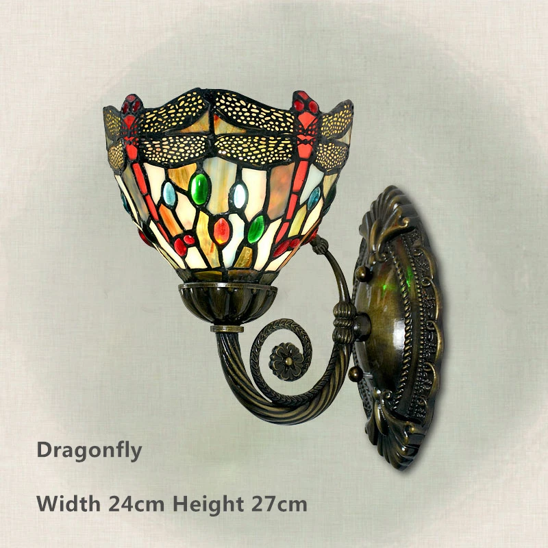 Настенный светильник FUMAT светодиодный из витражного стекла для гостиной спальни