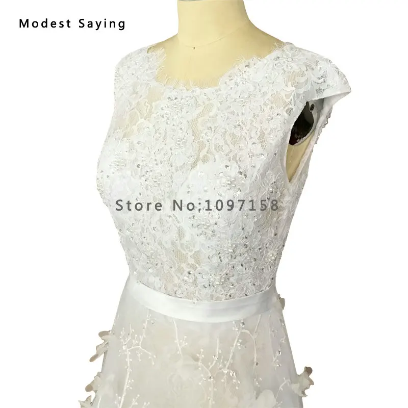 Женское кружевное свадебное платье Белое Прозрачное платье-трапеция цвета