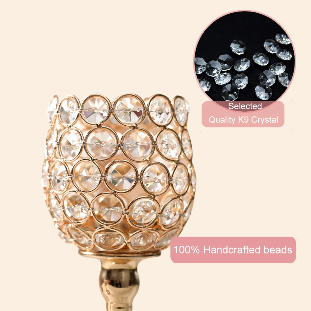 Хрустальные подсвечники металлические для свечей домашний декор годовщины