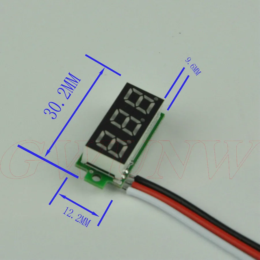 GWUNW BY328V DC 0-200V 3-битный цифровой мини-тестер напряжения измеритель дисплей