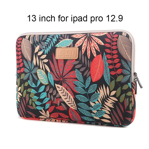 13inch black leave Сумка-чехол Чехол для iPad Pro 10,5 11 12,9 противоударный чехол для планшета для iPad Air 1 2 Tab S4 Funda чехол s - Цвет: 13inch black leave