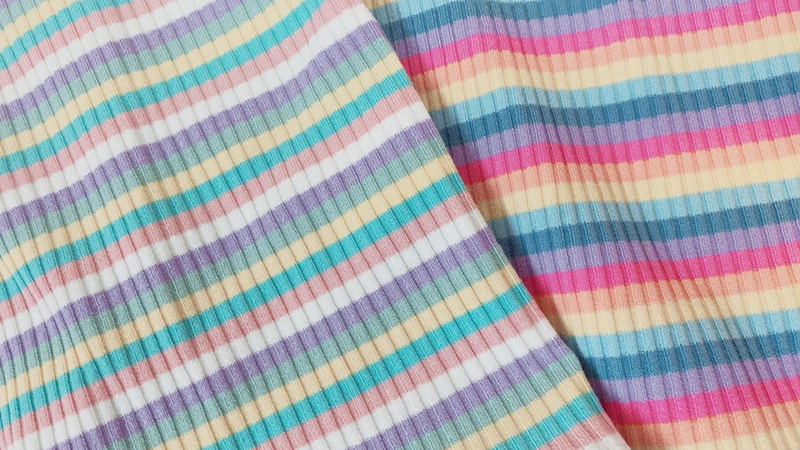 Летний милый сексуальный трикотажный кроп топ в полоску с оборками и круглым