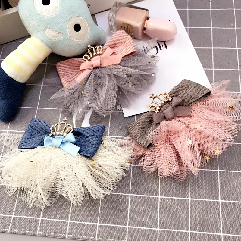 Милая Кружевная Цветочная корона с кристаллами аксессуары для волос банданы