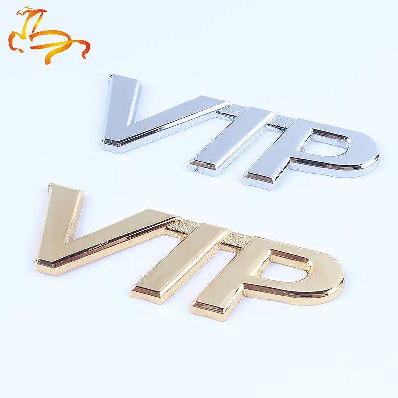 1 шт. Хромовая Серебряная Золотая металлическая 3D логотип VIP Наклейка эмблемы