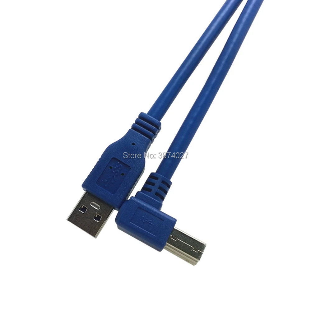 Высокое качество USB 3 0 A Male to B 90 градусов правый угол принтер кабель 60 см/0 6 м|cable
