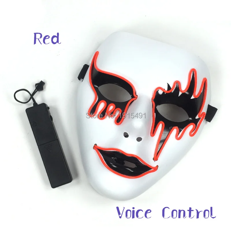 Сделай Сам неоновая Светодиодная лента для вечеринки вендетта маска ужаса