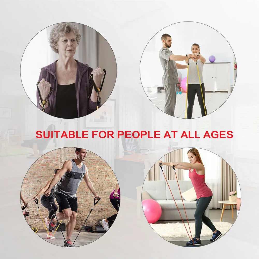 5 эластичных фитнес полос эластичный сплав сопротивление упражнений с полным